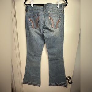 Hollister Company Dead Stock Y2K Vintage Raw Hem Embroidered Flare Jeans NWT 5